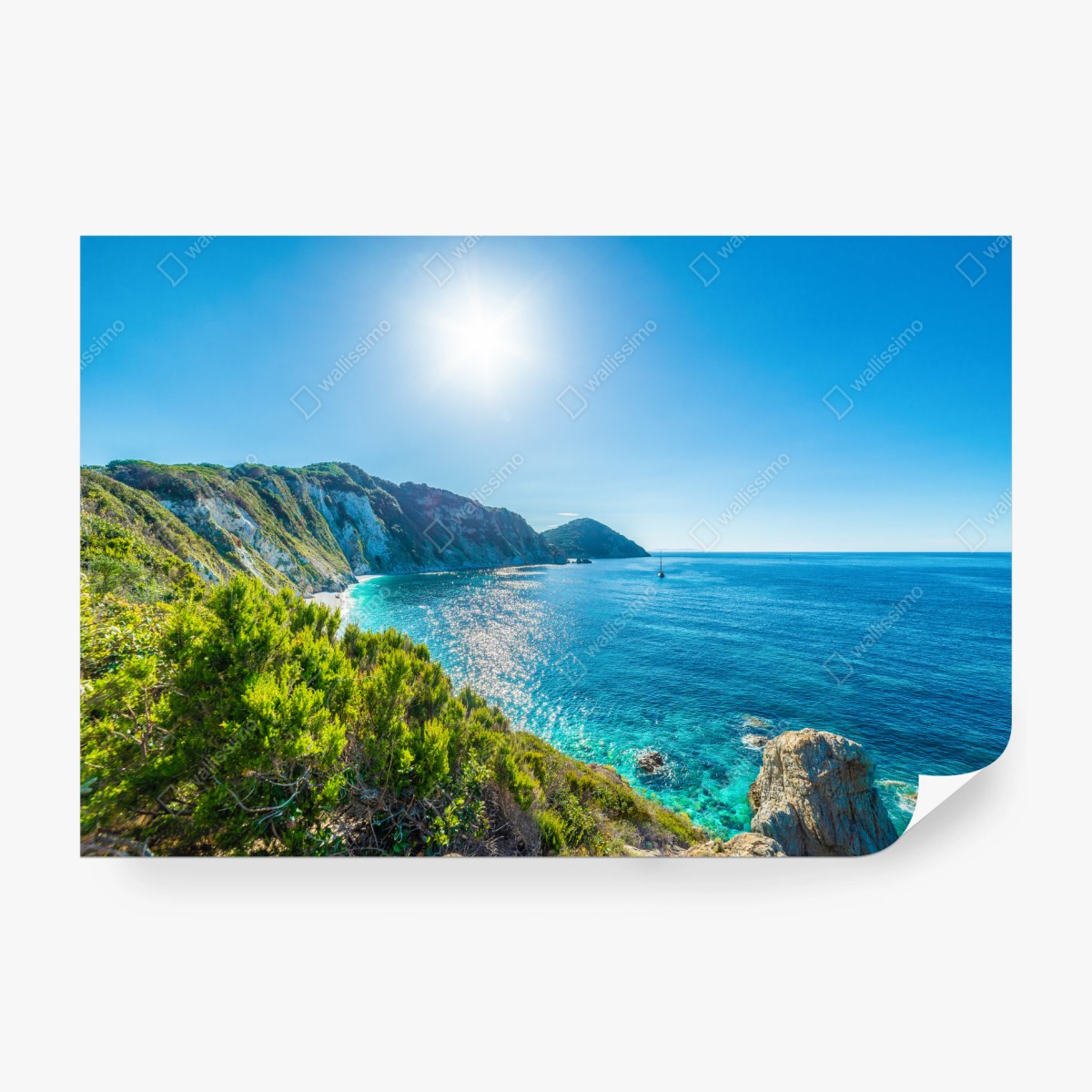 Fototapeta słoneczna panorama plaży Sansone, Elba – Wallissimo®