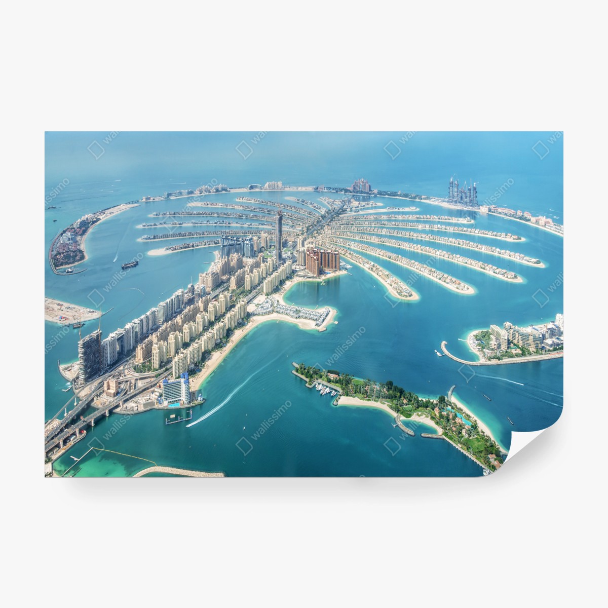 Fototapeta widok z lotu ptaka na Palm Jumeirah, Dubaj – Wallissimo® Fototapeta widok z lotu ptaka na Palm Jumeirah, Dubaj – Wallissimo®