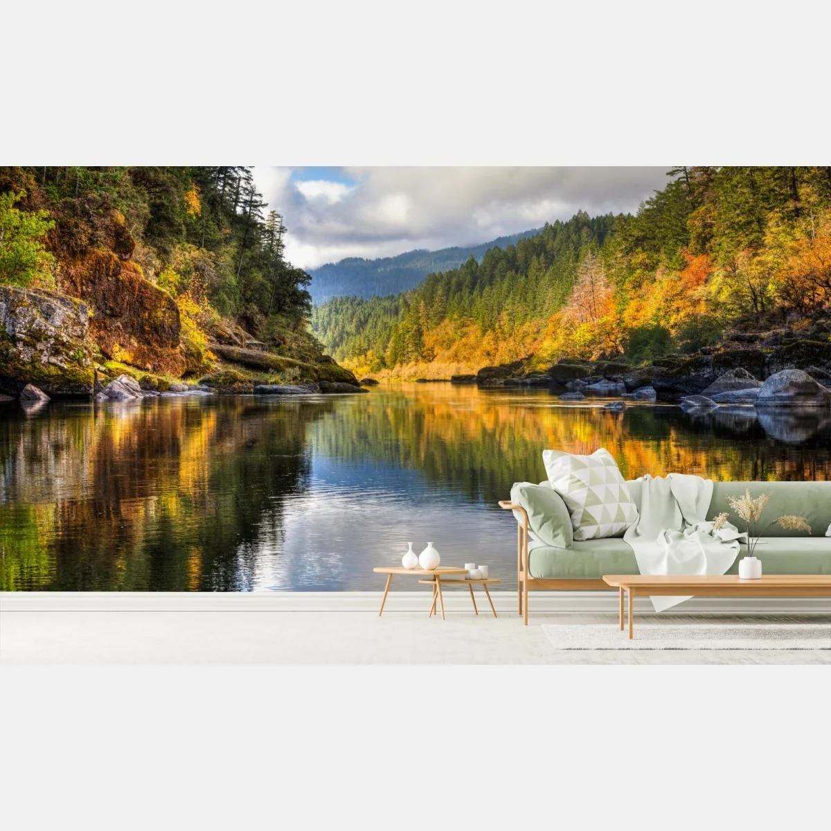 Fototapeta Rogue River jesienne odbicia – Wallissimo® Fototapeta Rogue River jesienne odbicia – Wallissimo®