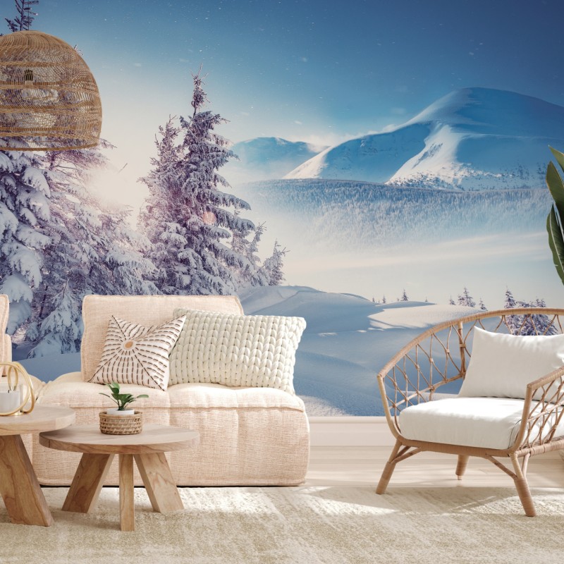 Fototapeta majestatyczny zimowy krajobraz Karpat – Wallissimo® Fototapeta majestatyczny zimowy krajobraz Karpat – Wallissimo®