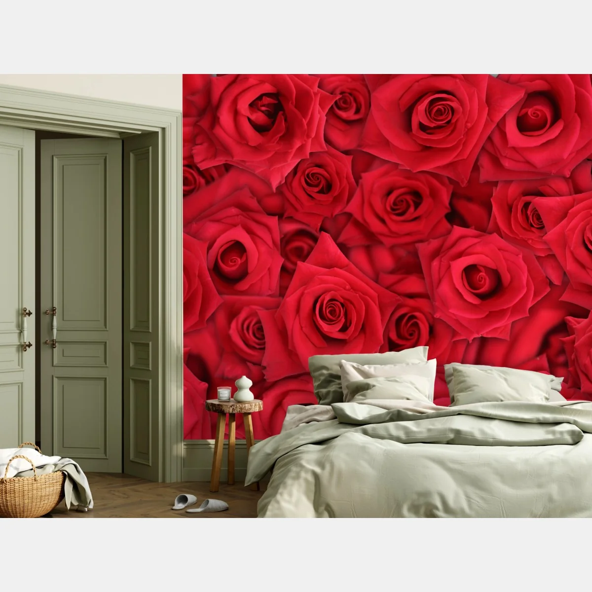 Fototapeta żywe czerwone róże kolaż – Wallissimo® Fototapeta żywe czerwone róże kolaż – Wallissimo®