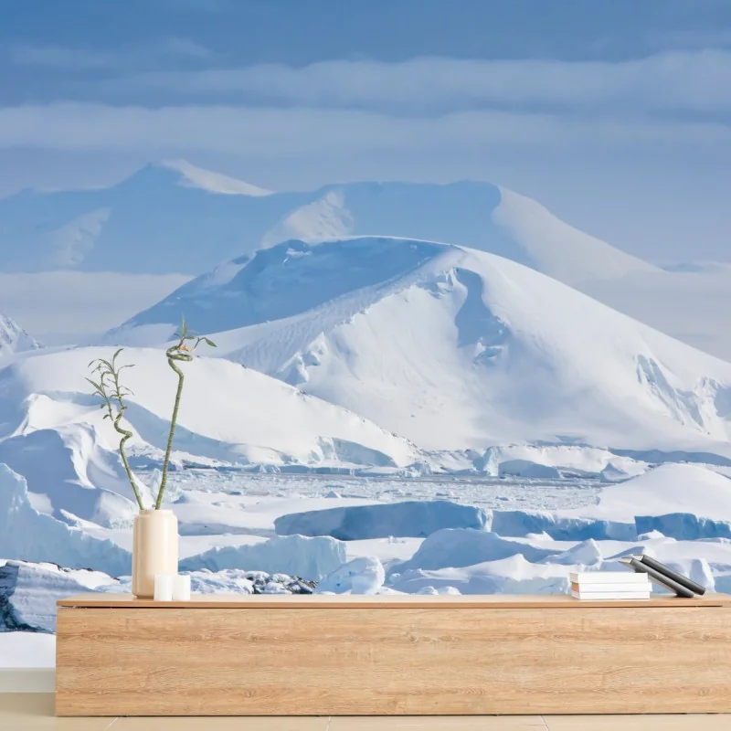 Fototapeta śnieżna panorama górska – Wallissimo® Fototapeta śnieżna panorama górska – Wallissimo®