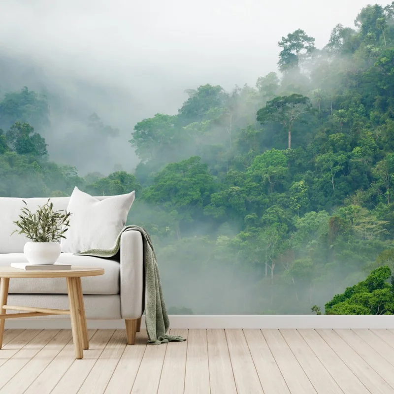 Fototapeta poranna mgła nad Kaeng Krachan – Wallissimo® Fototapeta poranna mgła nad Kaeng Krachan – Wallissimo®