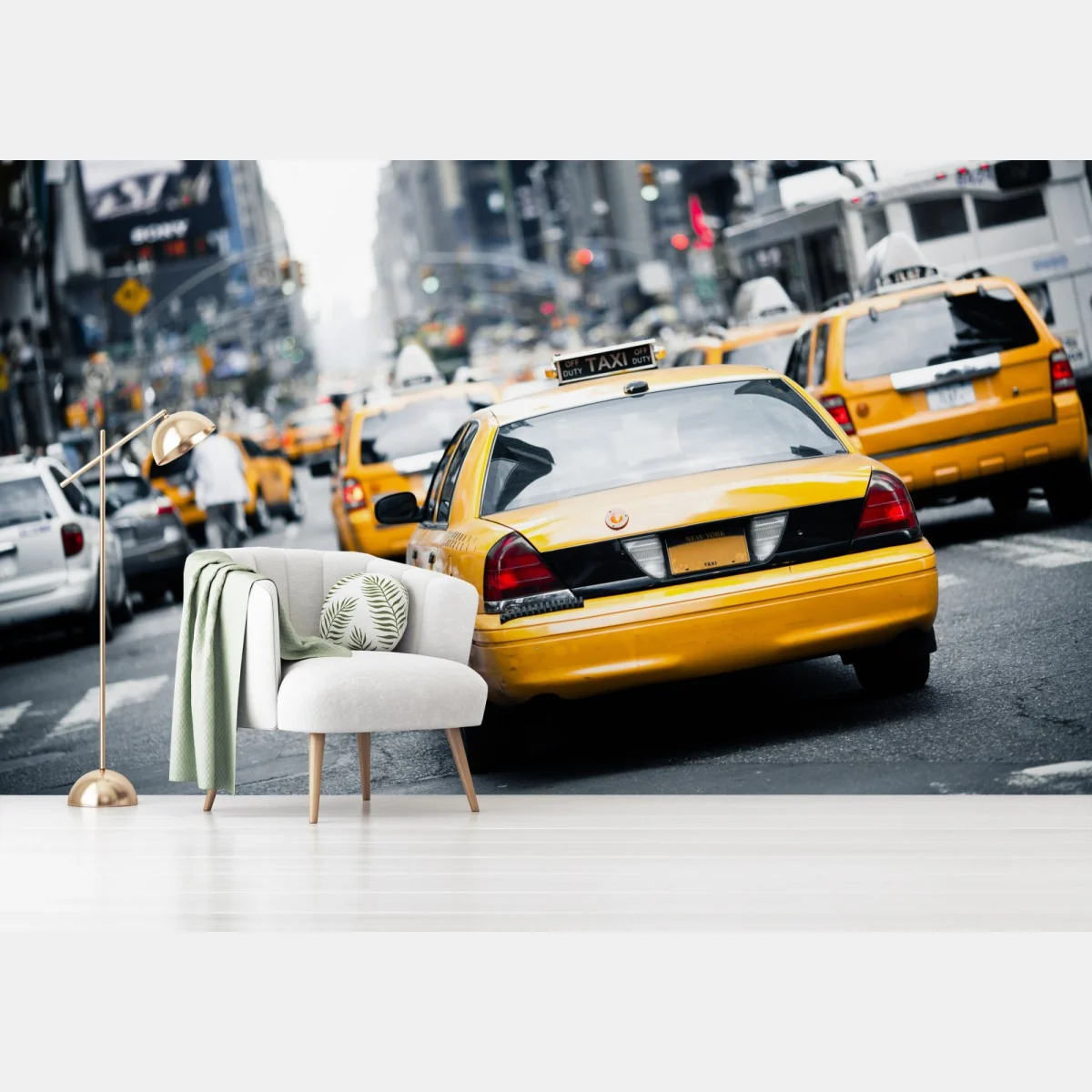 Fototapeta żółte taksówki na ruchliwej ulicy Nowego Jorku – Wallissimo® Fototapeta żółte taksówki na ruchliwej ulicy Nowego Jorku – Wallissimo®