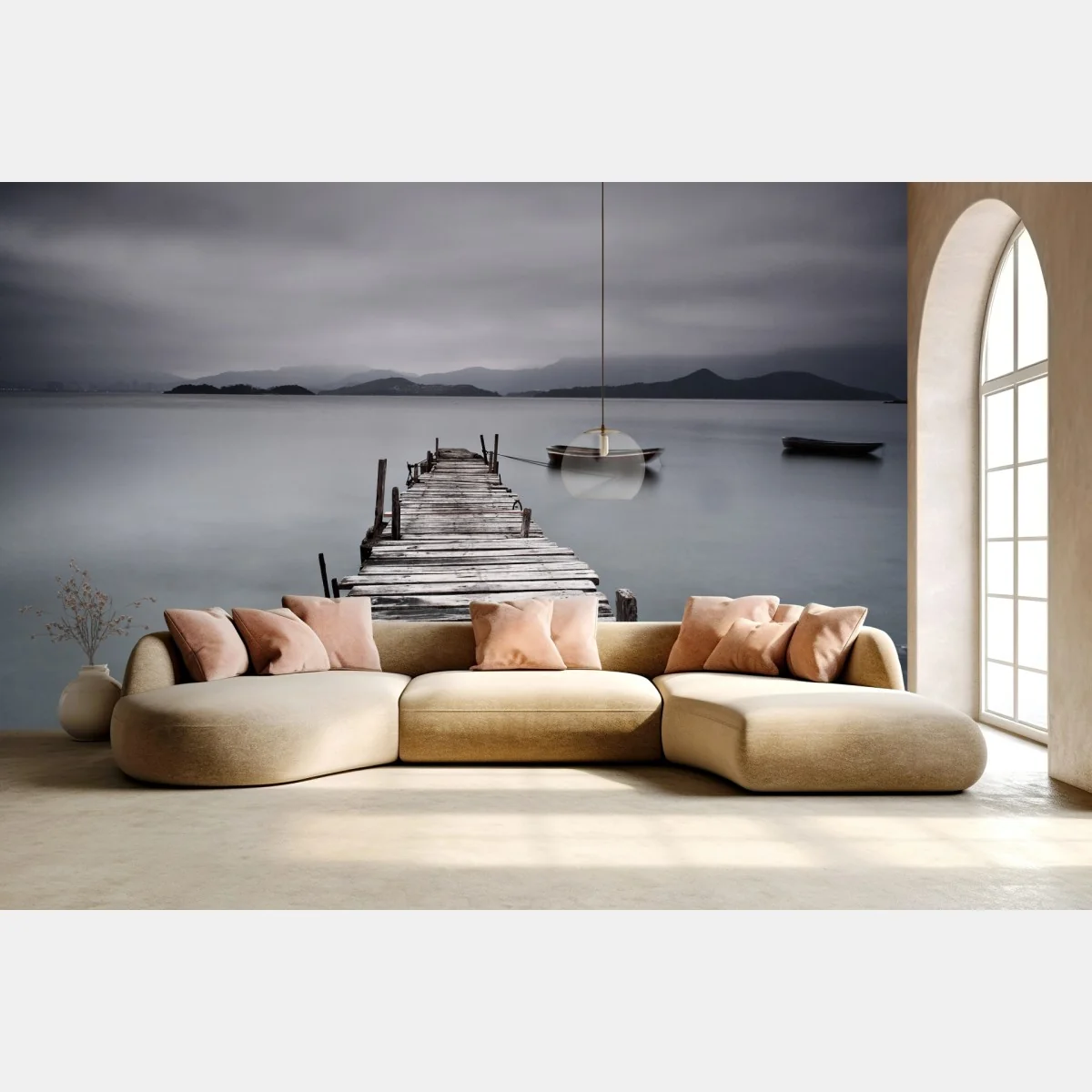 Fototapeta ciche drewniane molo nad spokojnym morzem – Wallissimo® Fototapeta ciche drewniane molo nad spokojnym morzem – Wallissimo®