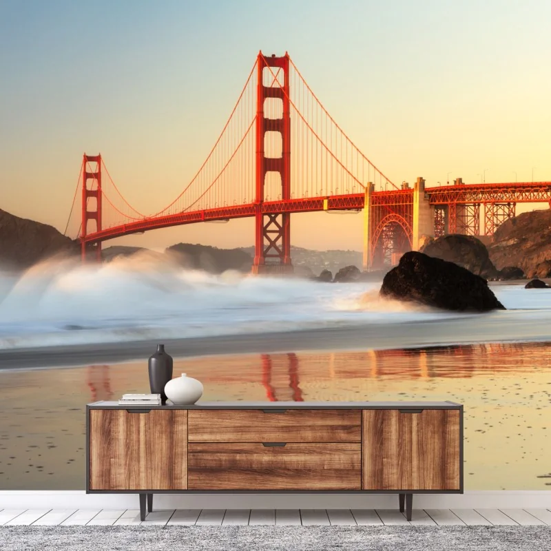 Fototapeta most Golden Gate o zachodzie słońca – Wallissimo® Fototapeta most Golden Gate o zachodzie słońca – Wallissimo®