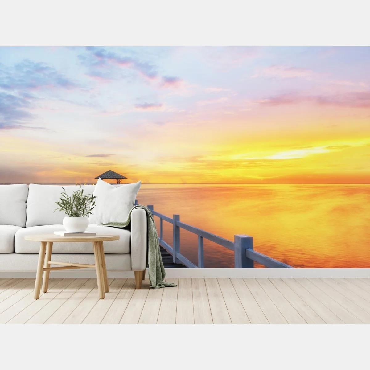 Fototapeta drewniane molo o wschodzie słońca – Wallissimo® Fototapeta drewniane molo o wschodzie słońca – Wallissimo®