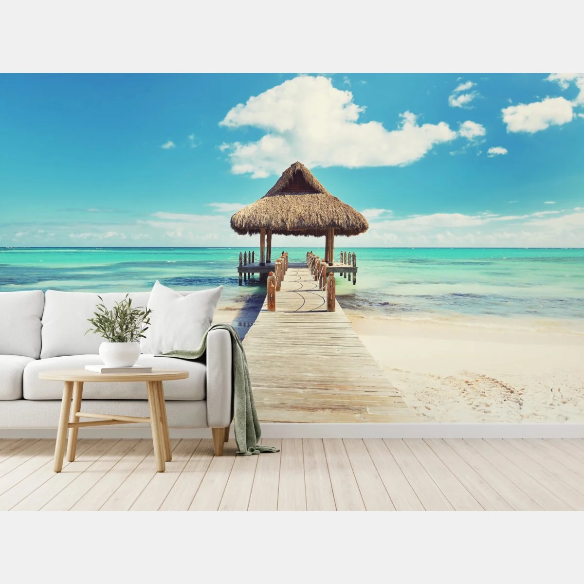 Fototapeta tropikalny pomost w Punta Cana – Wallissimo® Fototapeta tropikalny pomost w Punta Cana – Wallissimo®