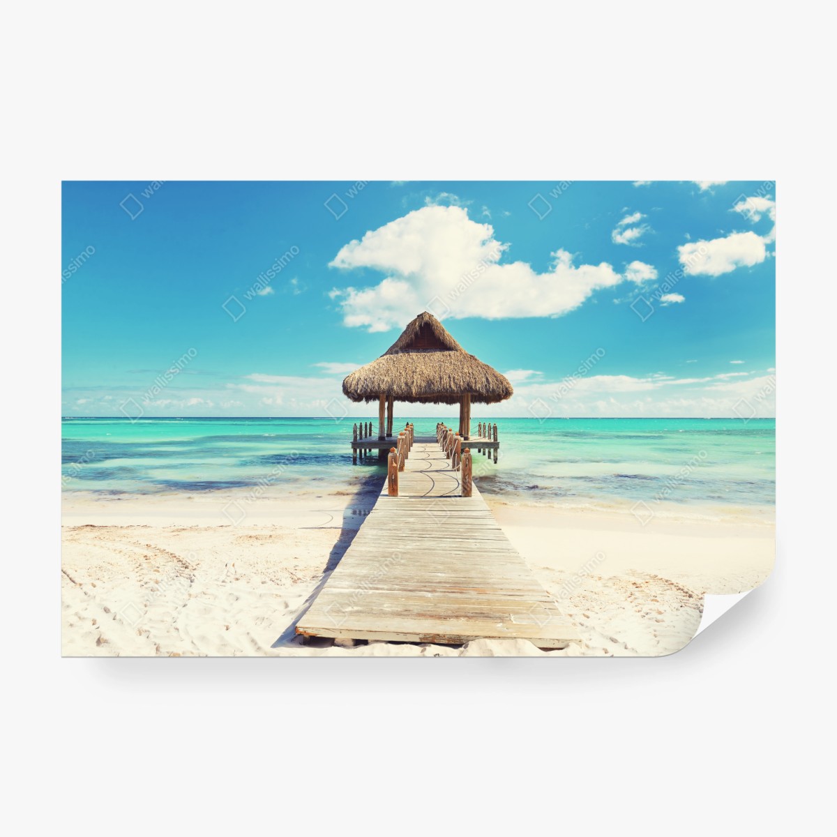 Fototapeta tropikalny pomost w Punta Cana – Wallissimo® Fototapeta tropikalny pomost w Punta Cana – Wallissimo®