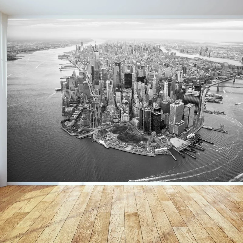 Fototapeta Manhattan panorama z lotu ptaka – Wallissimo® Fototapeta Manhattan panorama z lotu ptaka – Wallissimo®