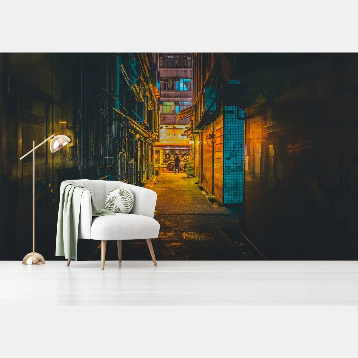 Fototapeta Hongkong neonowy zaułek w nocy – Wallissimo® Fototapeta Hongkong neonowy zaułek w nocy – Wallissimo®