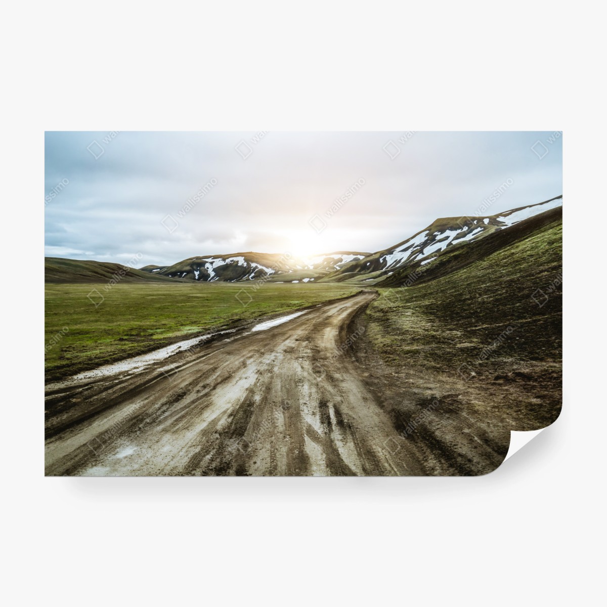 Fototapeta Landmanalaugar malownicza droga na wyżynie – Wallissimo® Fototapeta Landmanalaugar malownicza droga na wyżynie – Wallissimo®