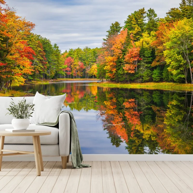 Fototapeta jesienne odbicia w Nowej Anglii – Wallissimo® Fototapeta jesienne odbicia w Nowej Anglii – Wallissimo®