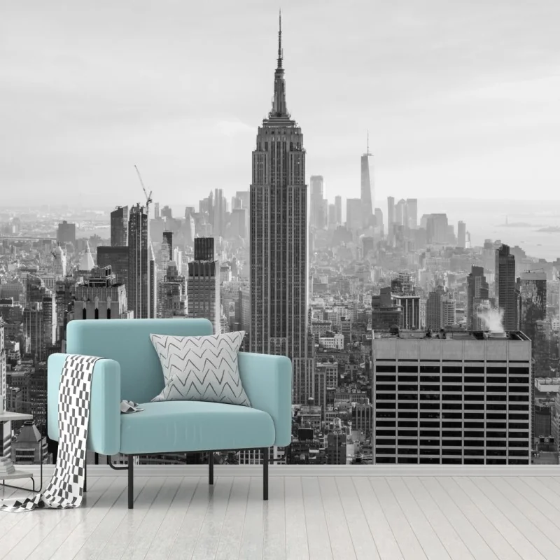 Fototapeta Nowy Jork panorama w czerni i bieli – Wallissimo® Fototapeta Nowy Jork panorama w czerni i bieli – Wallissimo®