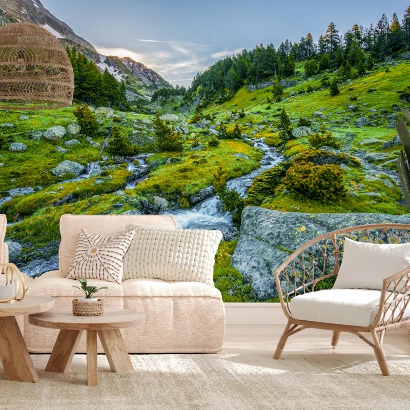 Fototapeta słoneczna dolina w Posets y Maladeta, Pireneje – Wallissimo® Fototapeta słoneczna dolina w Posets y Maladeta, Pireneje – Wallissimo®