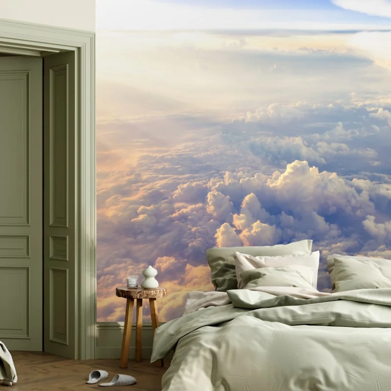 Fototapeta słoneczne chmury nad horyzontem – Wallissimo® Fototapeta słoneczne chmury nad horyzontem – Wallissimo®