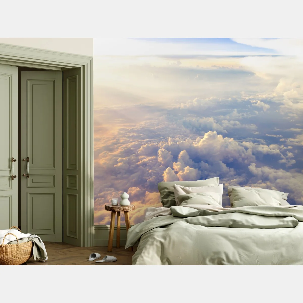 Fototapeta słoneczne chmury nad horyzontem – Wallissimo® Fototapeta słoneczne chmury nad horyzontem – Wallissimo®