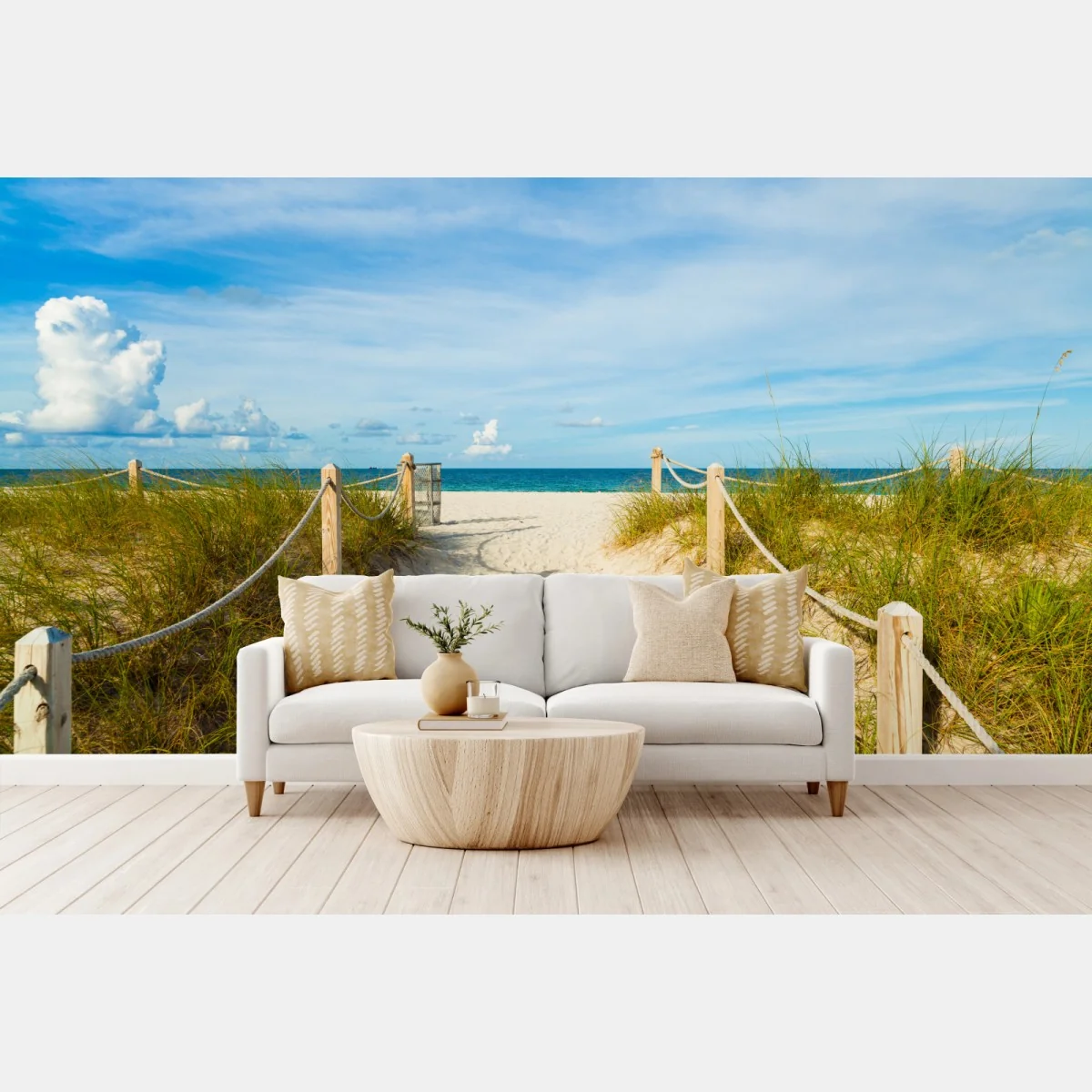 Fototapeta ścieżka na plażę w Miami – Wallissimo® Fototapeta ścieżka na plażę w Miami – Wallissimo®