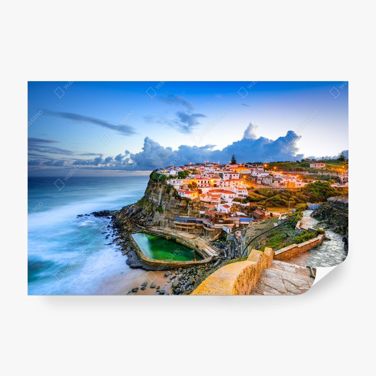 Fototapeta Azenhas do Mar nadmorska wioska na klifie, Portugalia – Wallissimo® Fototapeta Azenhas do Mar nadmorska wioska na klifie, Portugalia – Wallissimo®