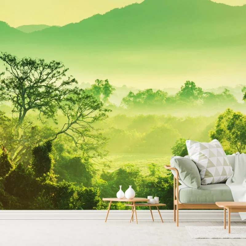 Fototapeta bujny tropikalny krajobraz dżungli – Wallissimo® Fototapeta bujny tropikalny krajobraz dżungli – Wallissimo®