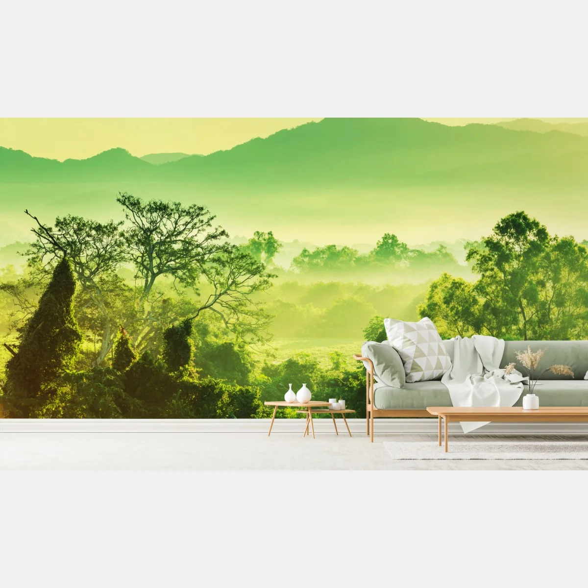 Fototapeta bujny tropikalny krajobraz dżungli – Wallissimo® Fototapeta bujny tropikalny krajobraz dżungli – Wallissimo®