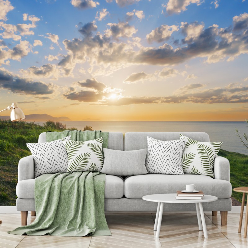 Fototapeta ścieżka nad morzem o wschodzie słońca – Wallissimo® Fototapeta ścieżka nad morzem o wschodzie słońca – Wallissimo®