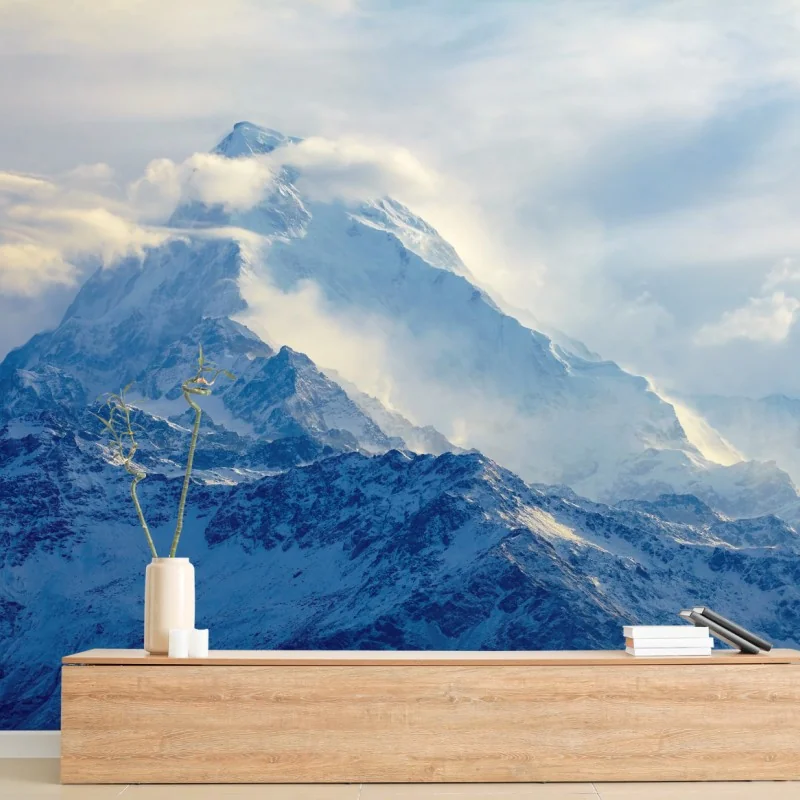 Fototapeta majestatyczny śnieżny szczyt górski – Wallissimo® Fototapeta majestatyczny śnieżny szczyt górski – Wallissimo®