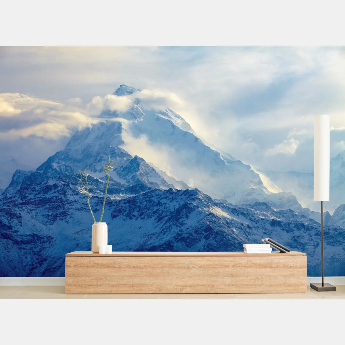 Fototapeta majestatyczny śnieżny szczyt górski – Wallissimo® Fototapeta majestatyczny śnieżny szczyt górski – Wallissimo®