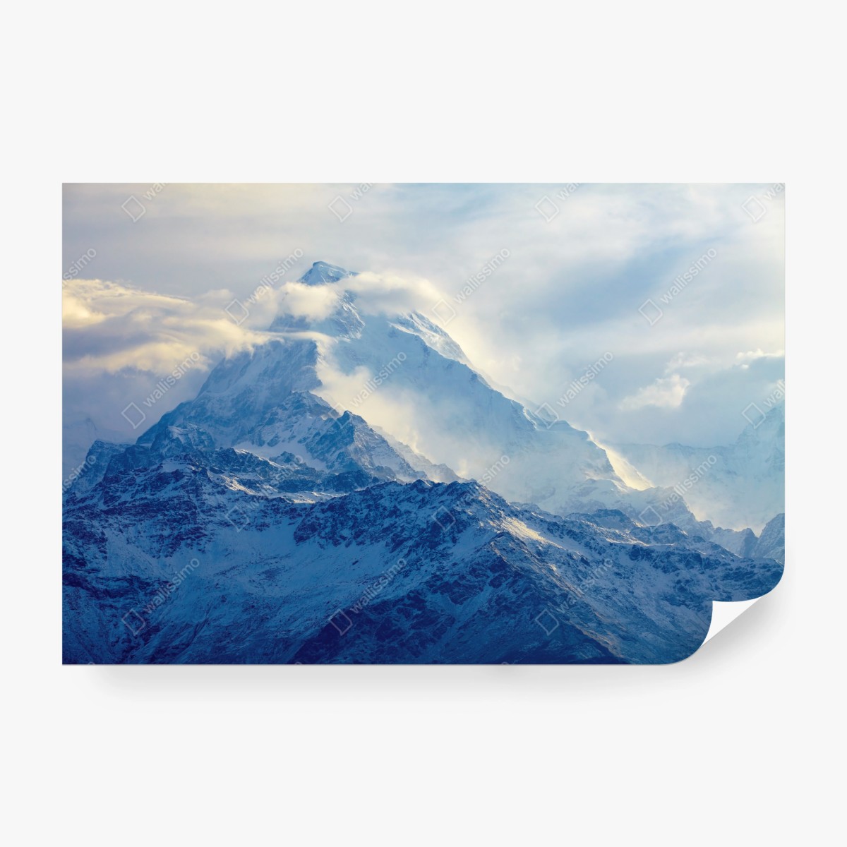 Fototapeta majestatyczny śnieżny szczyt górski – Wallissimo® Fototapeta majestatyczny śnieżny szczyt górski – Wallissimo®
