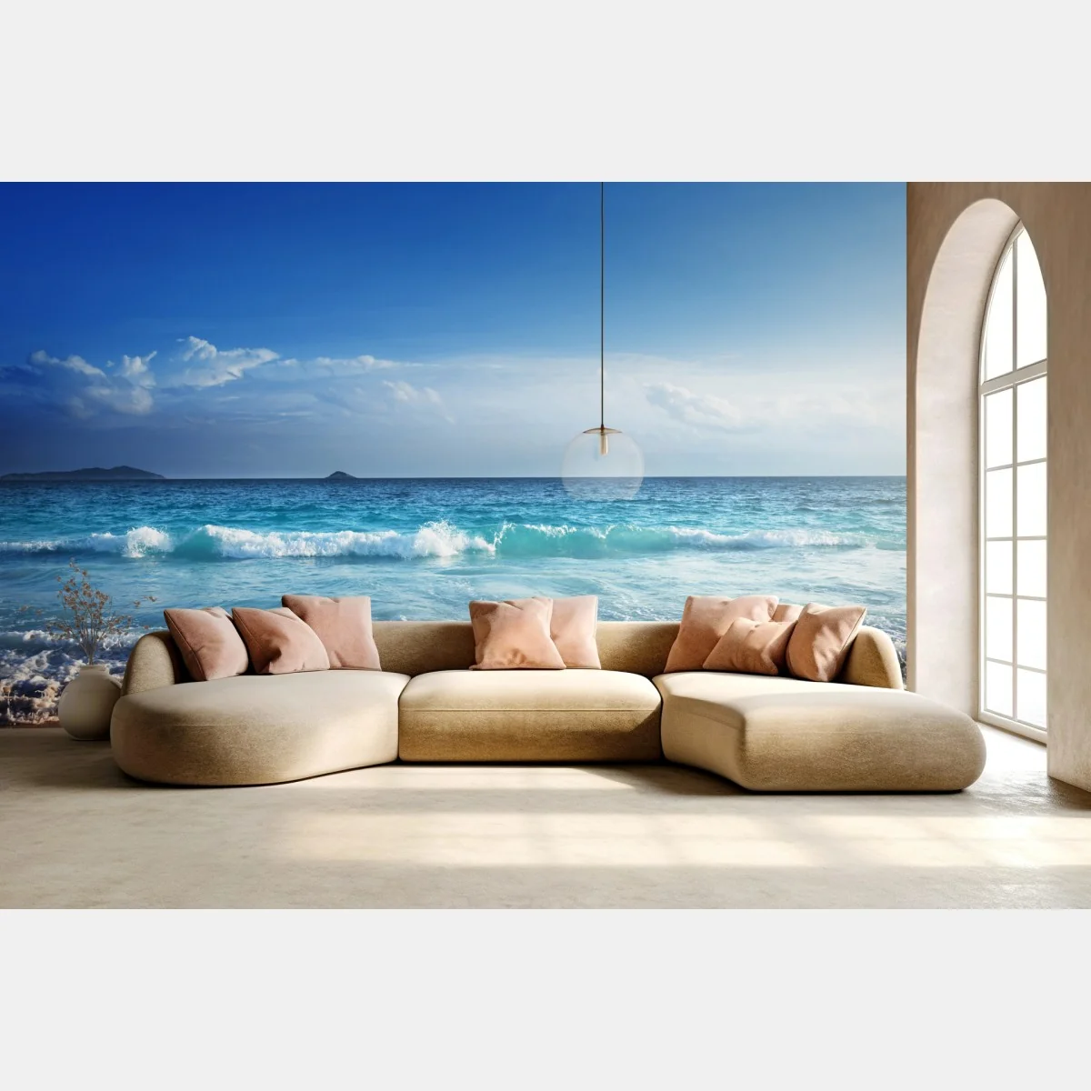 Fototapeta tropikalna plaża na Seszelach o zachodzie słońca – Wallissimo® Fototapeta tropikalna plaża na Seszelach o zachodzie słońca – Wallissimo®