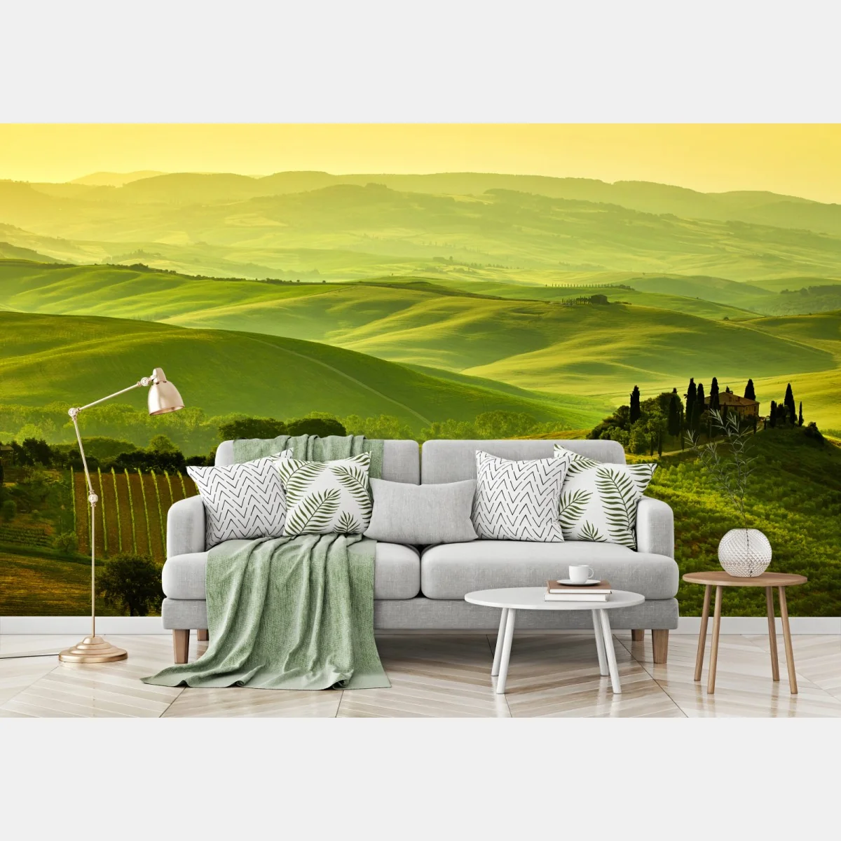 Fototapeta Toskania zielone wzgórza – Wallissimo® Fototapeta Toskania zielone wzgórza – Wallissimo®