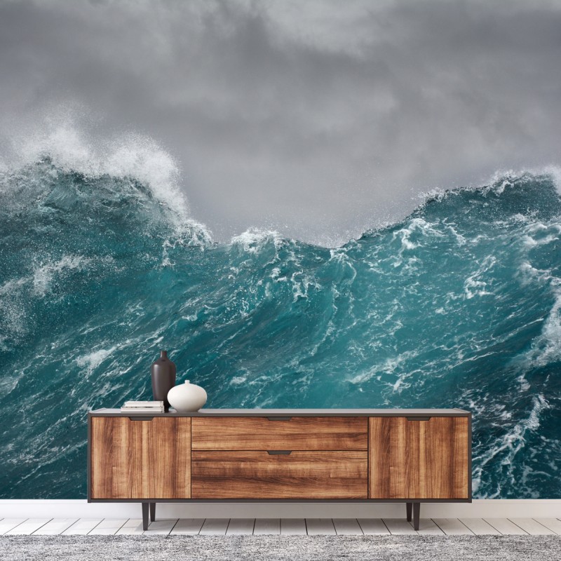 Fototapeta gwałtowne turkusowe fale oceanu – Wallissimo® Fototapeta gwałtowne turkusowe fale oceanu – Wallissimo®