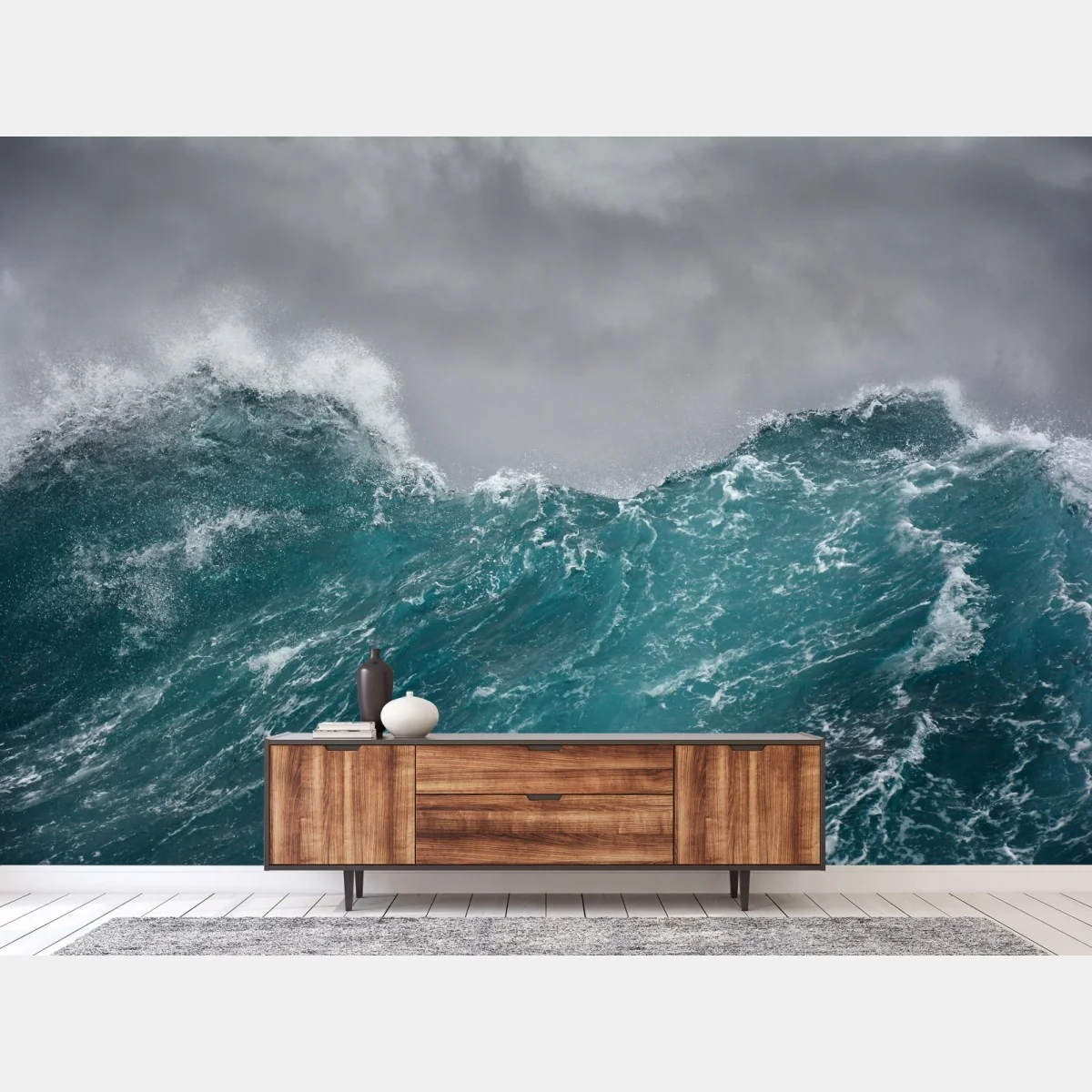 Fototapeta gwałtowne turkusowe fale oceanu – Wallissimo® Fototapeta gwałtowne turkusowe fale oceanu – Wallissimo®