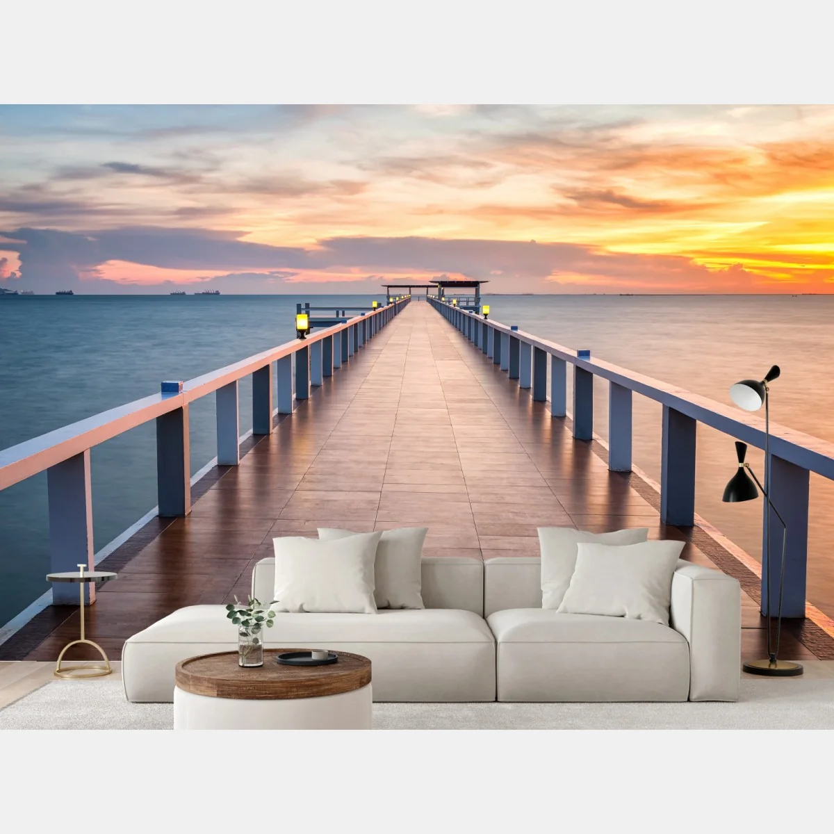 Fototapeta molo o zachodzie słońca – Wallissimo® Fototapeta molo o zachodzie słońca – Wallissimo®