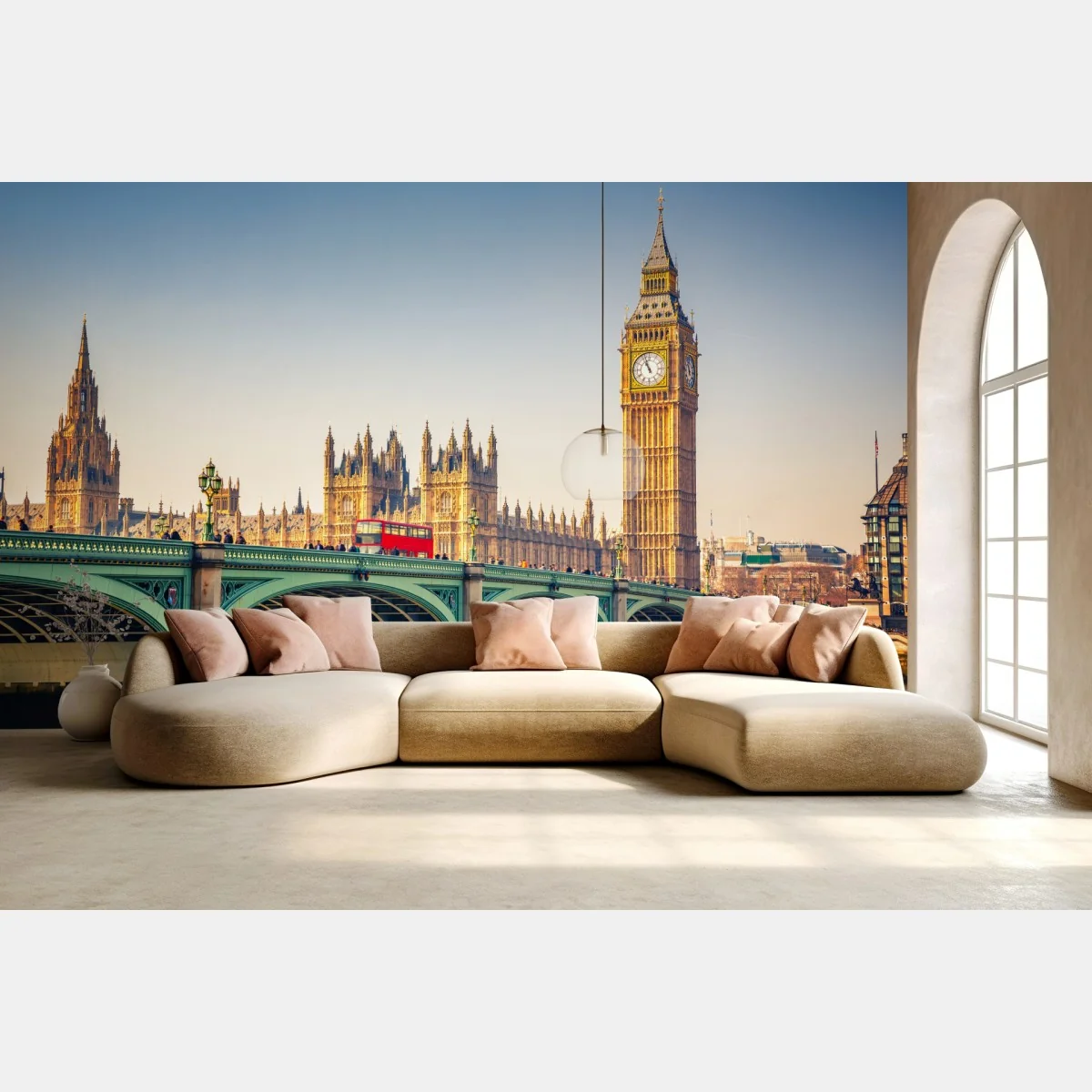 Fototapeta słoneczny widok na Big Ben i Westminster Bridge, Londyn – Wallissimo® Fototapeta słoneczny widok na Big Ben i Westminster Bridge, Londyn – Wallissimo®