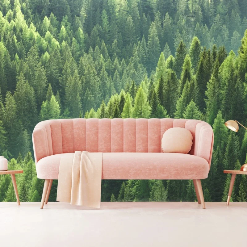 Fototapeta bujna zielona panorama lasu – Wallissimo® Fototapeta bujna zielona panorama lasu – Wallissimo®