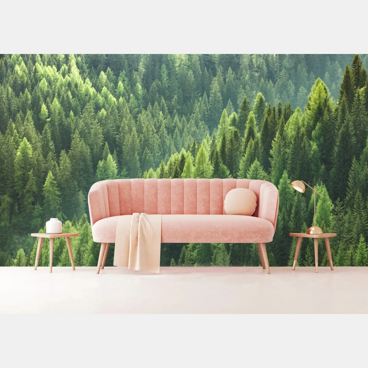 Fototapeta bujna zielona panorama lasu – Wallissimo® Fototapeta bujna zielona panorama lasu – Wallissimo®