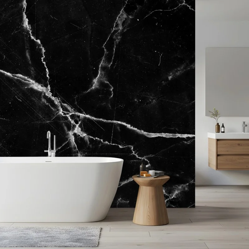 Fototapeta czarny marmur z żyłami – Wallissimo® Fototapeta czarny marmur z żyłami – Wallissimo®