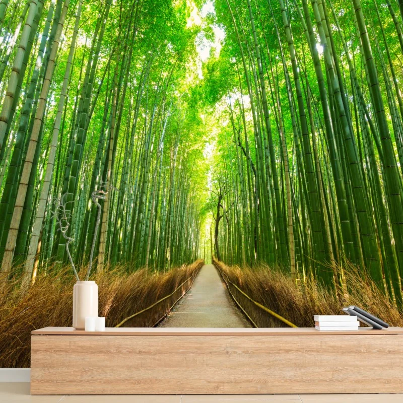 Fototapeta spokojna ścieżka bambusowa w Kioto – Wallissimo® Fototapeta spokojna ścieżka bambusowa w Kioto – Wallissimo®