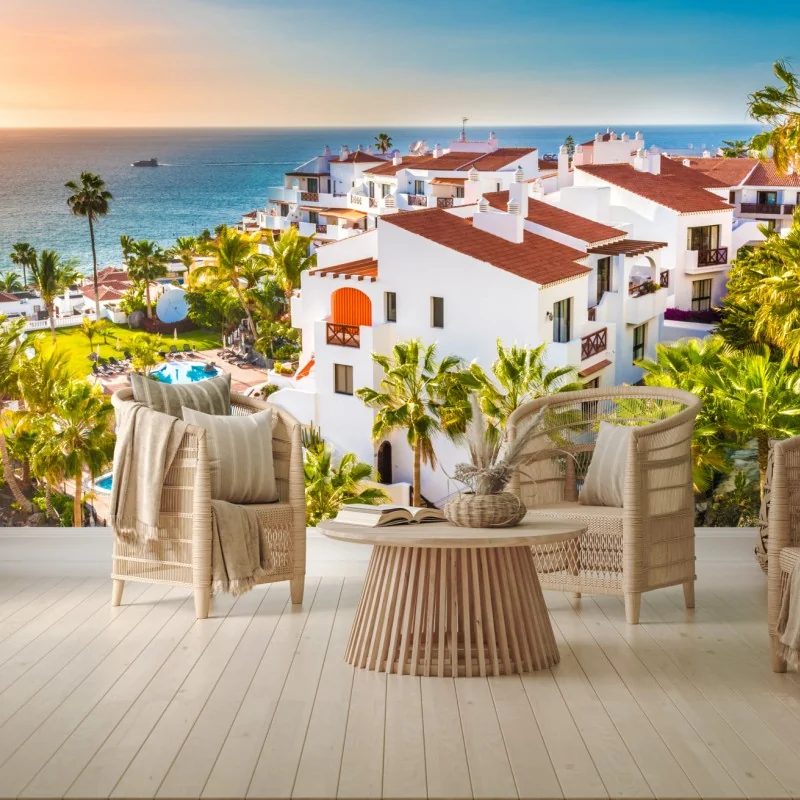 Fototapeta zachód słońca nad Puerto de Santiago, Teneryfa – Wallissimo® Fototapeta zachód słońca nad Puerto de Santiago, Teneryfa – Wallissimo®