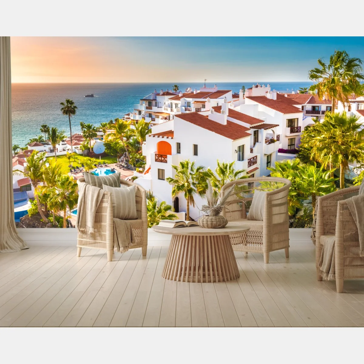 Fototapeta zachód słońca nad Puerto de Santiago, Teneryfa – Wallissimo® Fototapeta zachód słońca nad Puerto de Santiago, Teneryfa – Wallissimo®