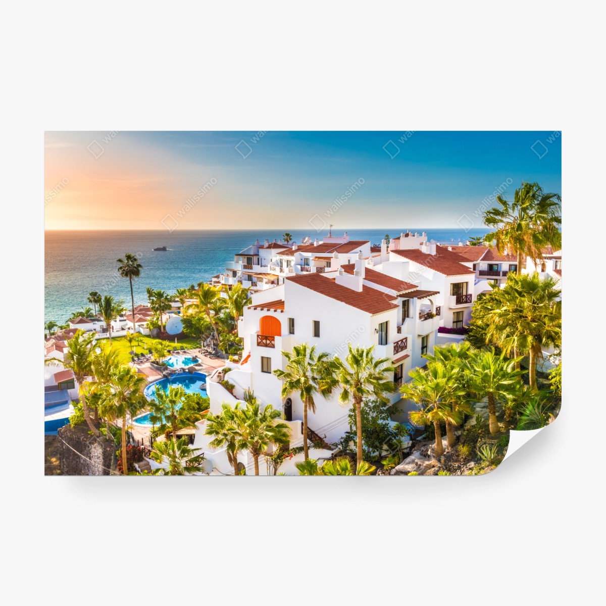 Fototapeta zachód słońca nad Puerto de Santiago, Teneryfa – Wallissimo® Fototapeta zachód słońca nad Puerto de Santiago, Teneryfa – Wallissimo®