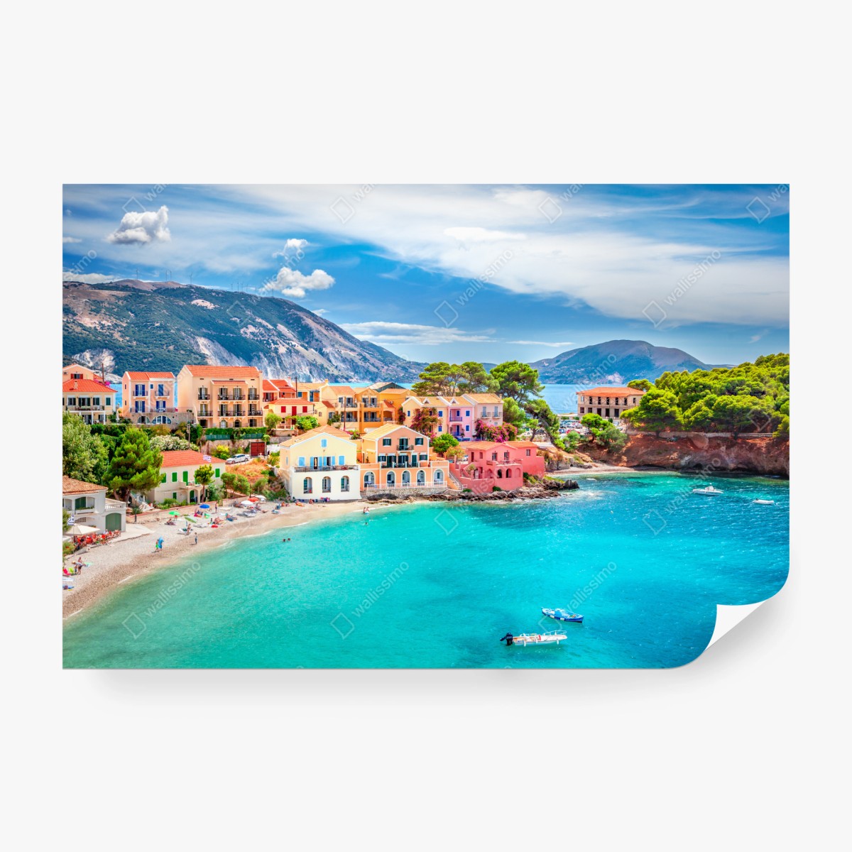 Fototapeta Assos nadmorska sceneria, Kefalonia – Wallissimo®