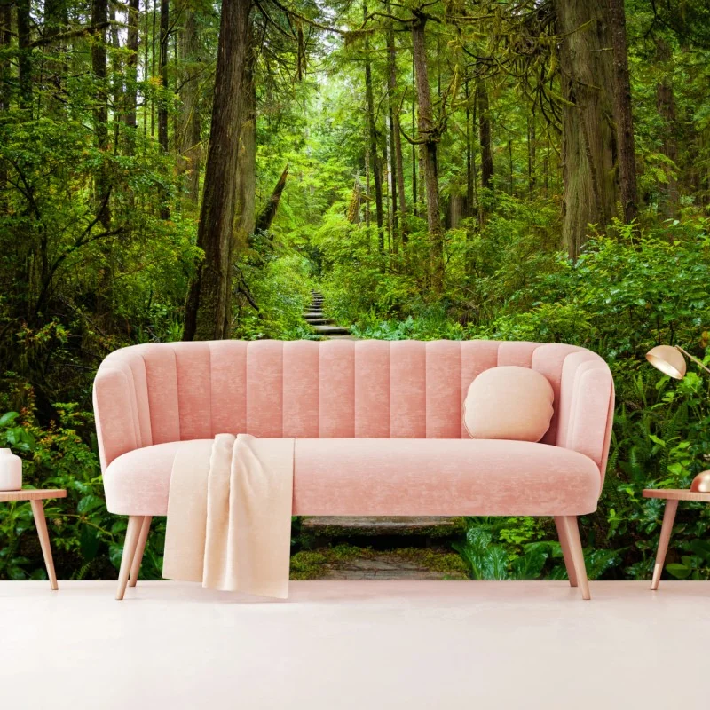 Fototapeta spokojna leśna kładka – Wallissimo® Fototapeta spokojna leśna kładka – Wallissimo®