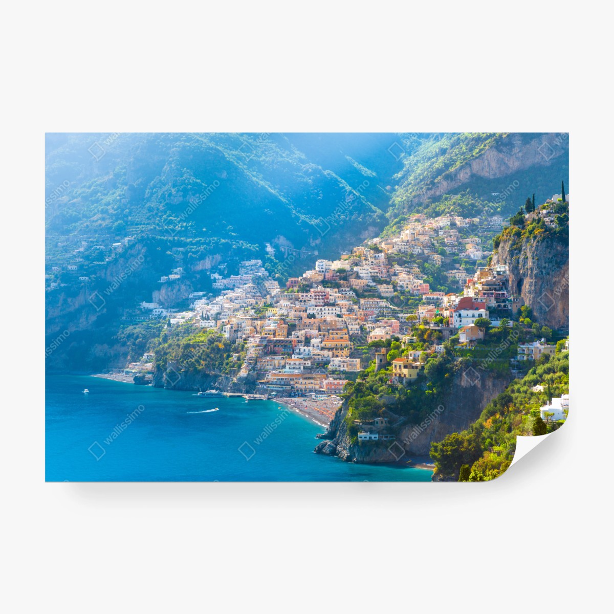 Fototapeta Positano: kolorowa wioska na wybrzeżu Amalfi – Wallissimo® Fototapeta Positano: kolorowa wioska na wybrzeżu Amalfi – Wallissimo®