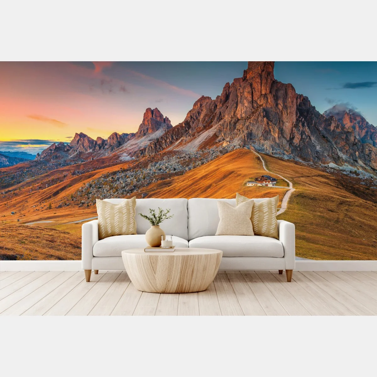 Fototapeta zachód słońca nad Passo Giau, Dolomity – Wallissimo® Fototapeta zachód słońca nad Passo Giau, Dolomity – Wallissimo®