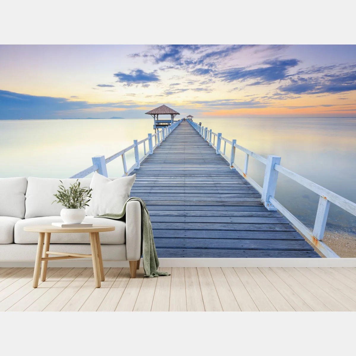 Fototapeta spokojne drewniane molo o zachodzie słońca – Wallissimo® Fototapeta spokojne drewniane molo o zachodzie słońca – Wallissimo®