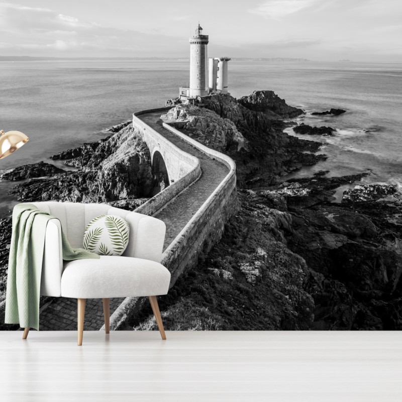 Fototapeta latarnia morska na skalistym wybrzeżu – Wallissimo® Fototapeta latarnia morska na skalistym wybrzeżu – Wallissimo®