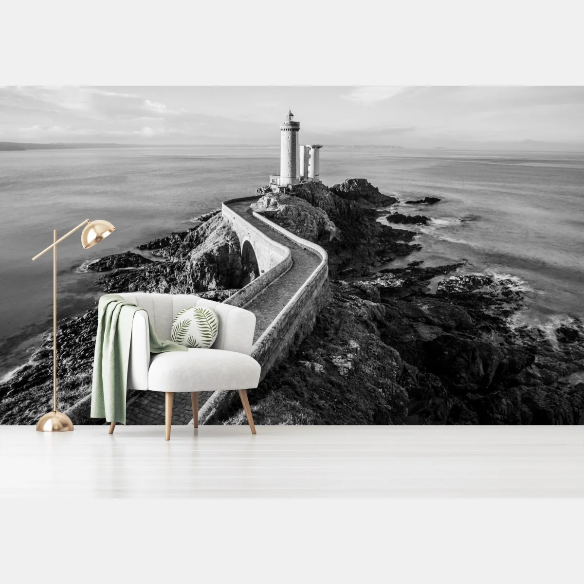 Fototapeta latarnia morska na skalistym wybrzeżu – Wallissimo® Fototapeta latarnia morska na skalistym wybrzeżu – Wallissimo®