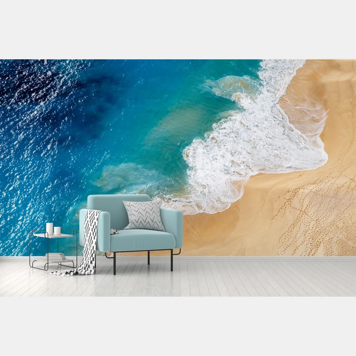 Fototapeta widok lotniczy turkusowej plaży – Wallissimo® Fototapeta widok lotniczy turkusowej plaży – Wallissimo®